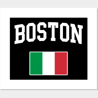 Boston Italian Flag Italia Italiano Italy Posters and Art